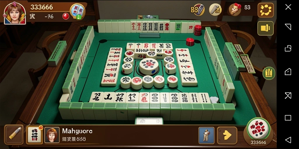 Tampilan menarik dari gameplay Mahjong di 333666.