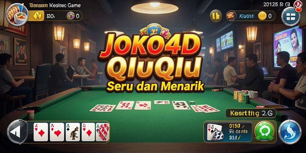 Tampilan antarmuka JOKO4D saat bermain QiuQiu dengan pemain lain.