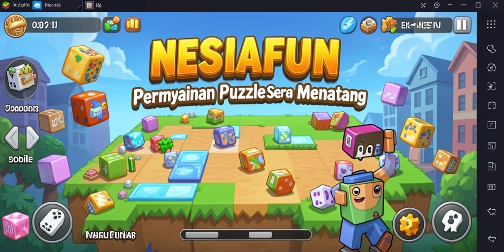 Tangkapan layar NESIAFUN menampilkan gameplay Puzzle yang menantang.